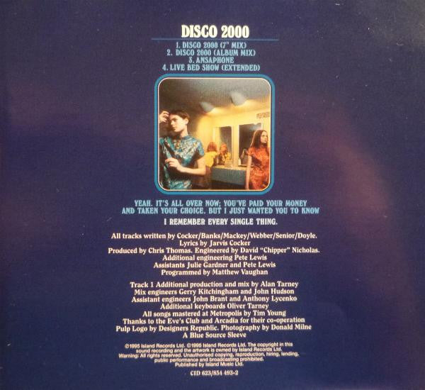 Pulp : Disco 2000 (CD, Single)