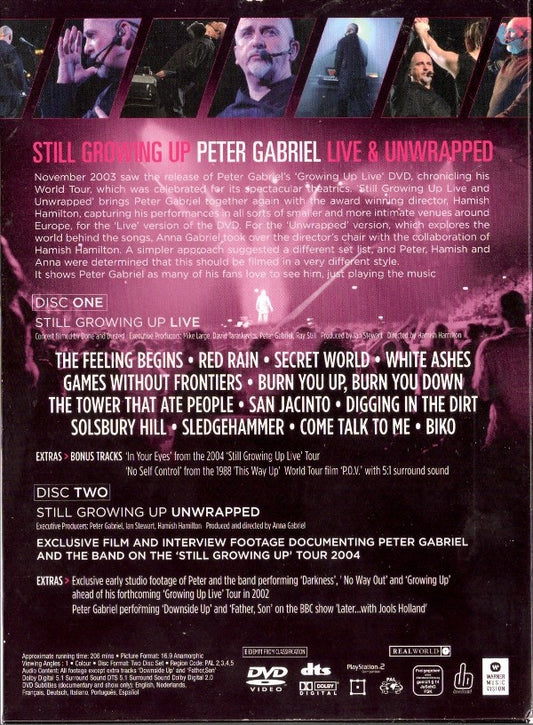 Peter Gabriel : Still Growing Up Live & Unwrapped (2xDVD-V, Comp, PAL)