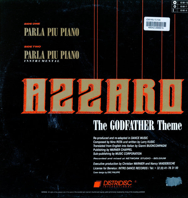 Azzaro : Parla Piu Piano (The Godfather Theme) (The Dance Re-adaptation Mix) (12", Maxi)