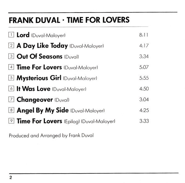 Frank Duval : Time For Lovers (CD, Album)