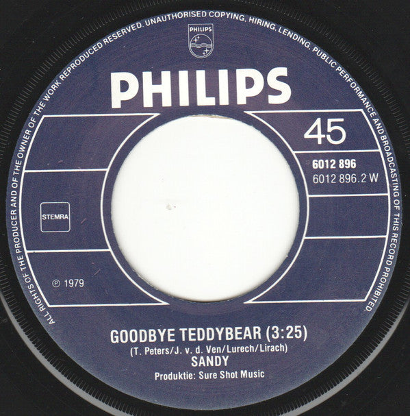 Sandy (8) : Tot Ziens Teddybeer (7")