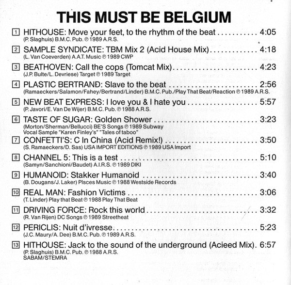 Various : This Must Be Belgium (CD, Comp)