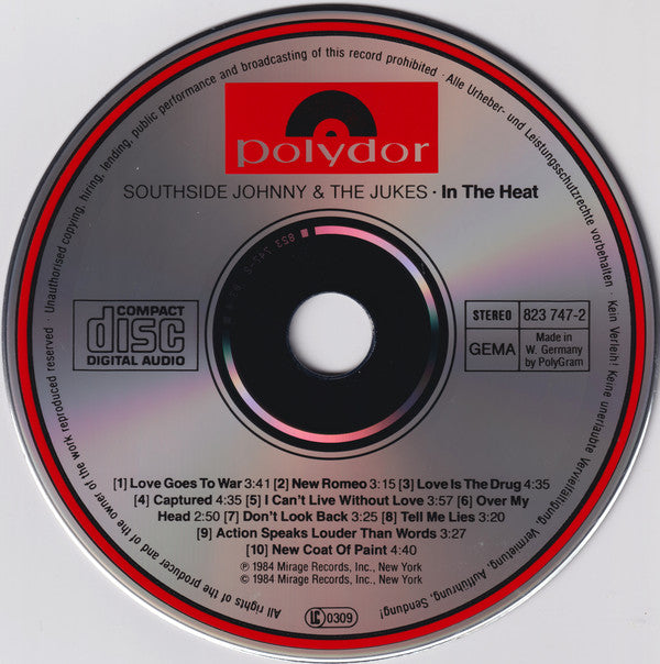 Southside Johnny & The Asbury Jukes : In The Heat (CD, Album)