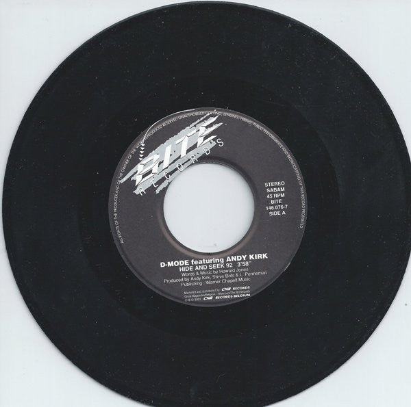 D-Mode Featuring Andy Kirk (4) : Hide And Seek 92 (7", Single)
