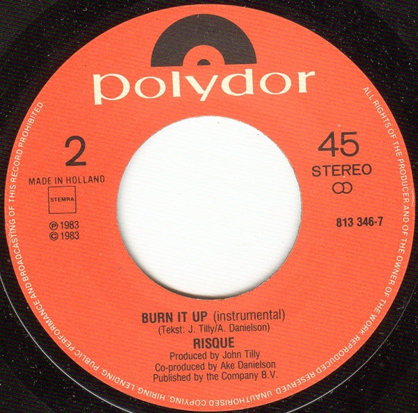 Risqué (2) : Burn It Up (Mr. D.J.) (7")