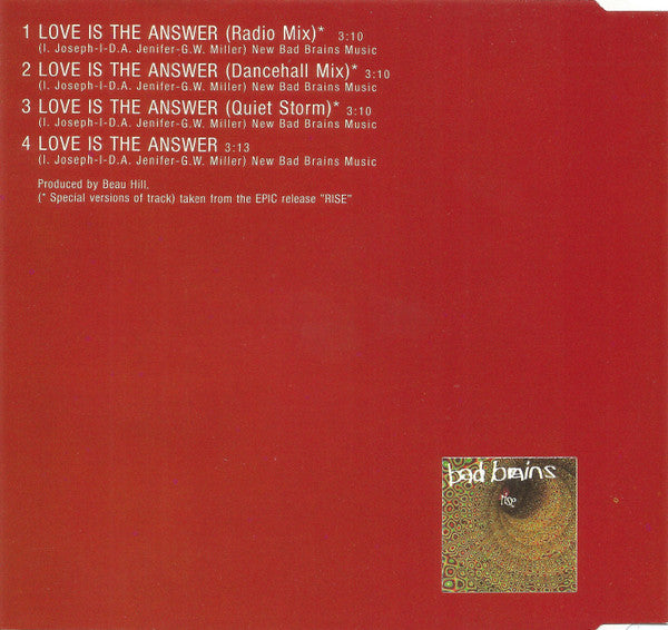 Bad Brains : Love Is The Answer (Remixes) (CD, Maxi)