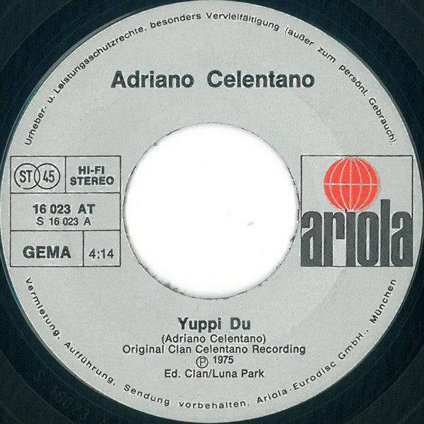 Adriano Celentano : Yuppi Du (7", Single)