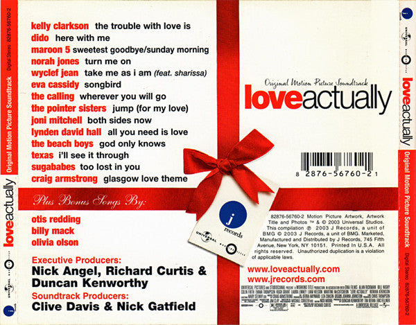 Various : Love Actually (Original Motion Picture Soundtrack) (CD, Comp, RP)