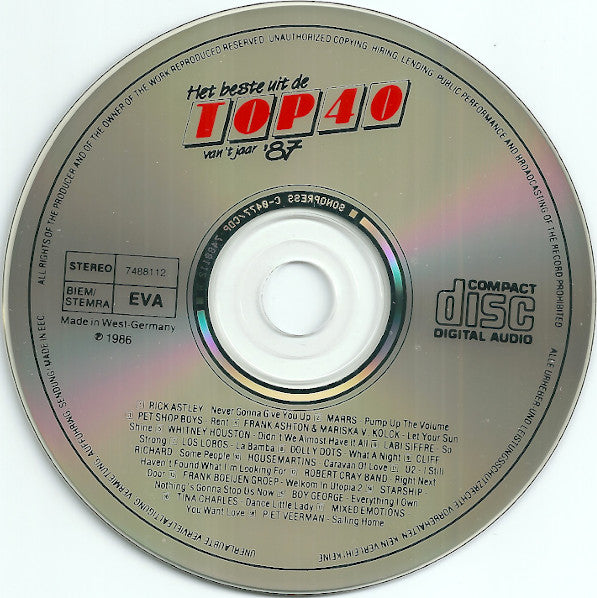 Various : Het Beste Uit De Top 40 Van 't Jaar '87 (CD, Comp)