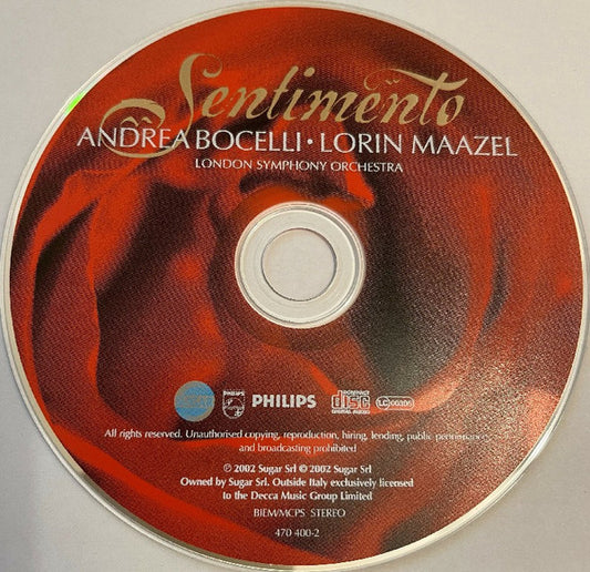 Andrea Bocelli : Sentimento (CD, Album)