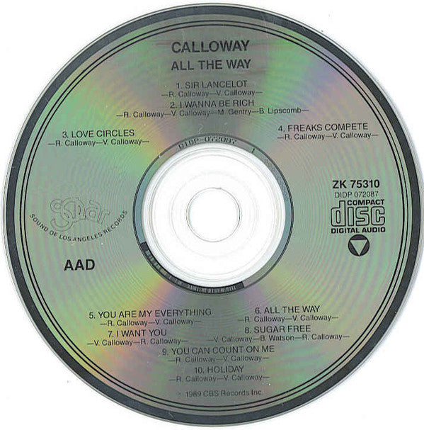 Calloway : All The Way (CD, Album)