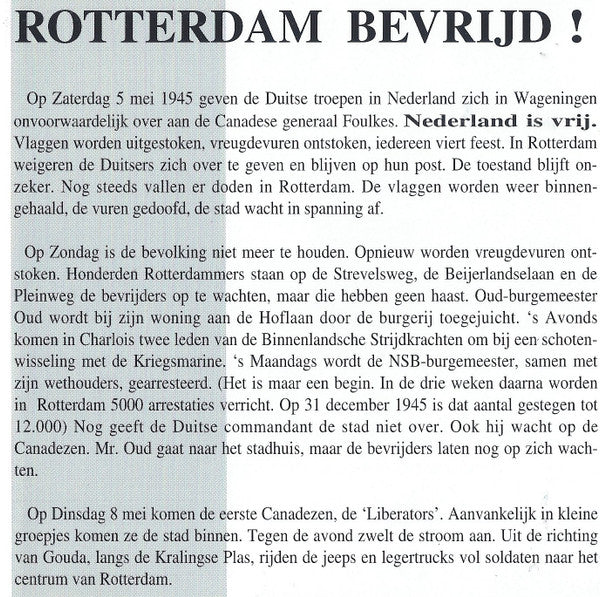 Various : Radio Rijnmond Presenteert Rotterdam Bevrijd! (CD, Comp)