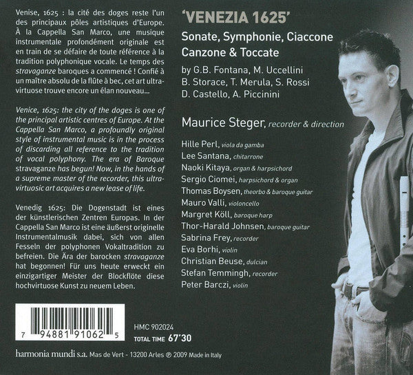 Maurice Steger : Venezia 1625 (CD)