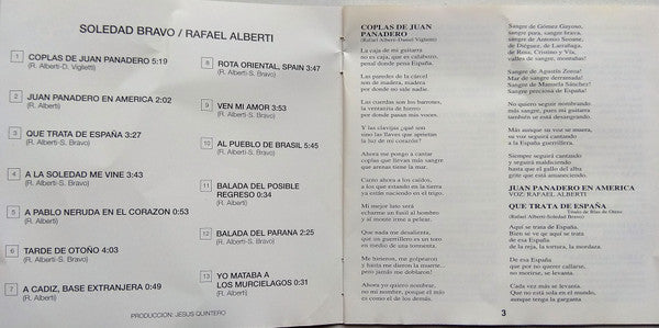 Soledad Bravo - Rafael Alberti : Soledad Bravo - Rafael Alberti (CD, Album, RE)