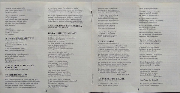 Soledad Bravo - Rafael Alberti : Soledad Bravo - Rafael Alberti (CD, Album, RE)