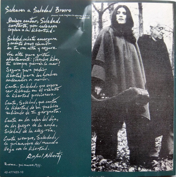 Soledad Bravo - Rafael Alberti : Soledad Bravo - Rafael Alberti (CD, Album, RE)