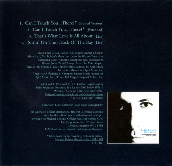 Michael Bolton : Can I Touch You... There? (CD, Maxi)