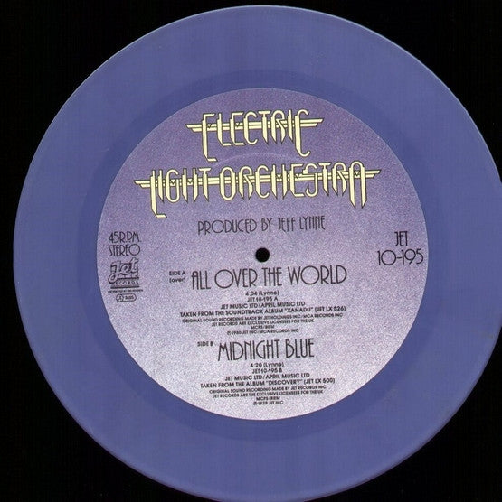 Electric Light Orchestra : All Over The World (10", Single, Blu)