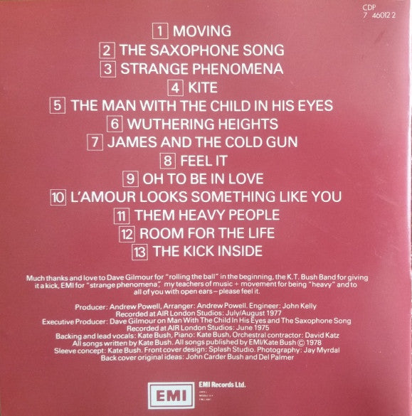 Kate Bush : The Kick Inside (CD, Album, RE)