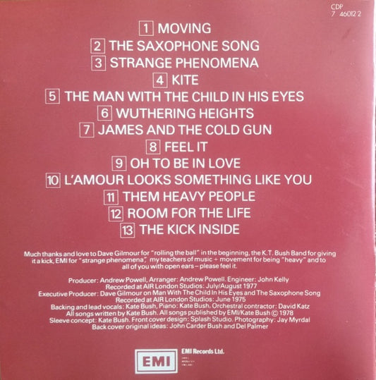 Kate Bush : The Kick Inside (CD, Album, RE)