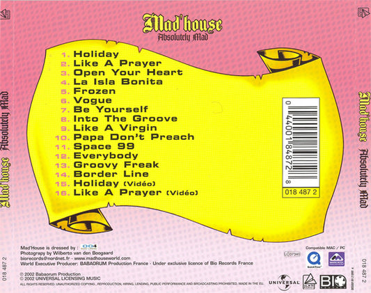 Mad'house : Absolutely Mad (CD, Album, Enh)