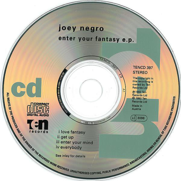 Joey Negro : Enter Your Fantasy EP (CD, EP)