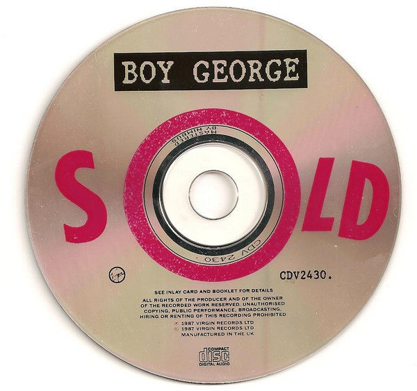 Boy George : Sold (CD, Album)