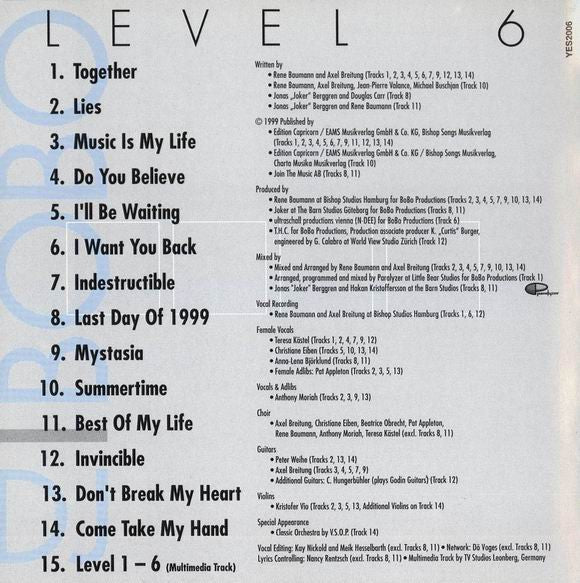 DJ BoBo : Level 6 (CD, Album, Enh)
