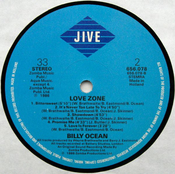 Billy Ocean : Love Zone (LP, Album)