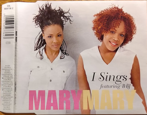 Mary Mary Featuring B.B. Jay : I Sings (CD, Maxi)