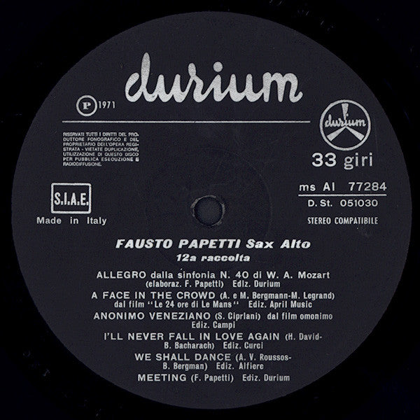 Fausto Papetti : 12a Raccolta (LP, Album)