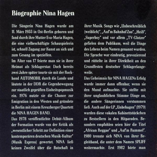 Nina Hagen : The Very Best Of (CD, Comp)