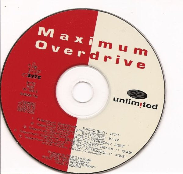 2 Unlimited : Maximum Overdrive (CD, Maxi)