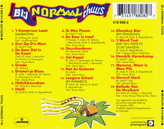 Normaal : Bi-j Normaal Thuus (CD, Album)
