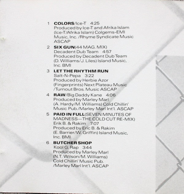 Various : Colors (Original Motion Picture Soundtrack) (CD, Album, Comp)