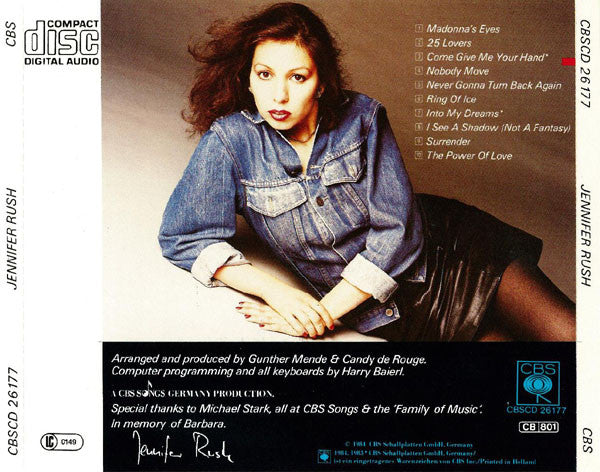 Jennifer Rush : Jennifer Rush (CD, Album, RP)