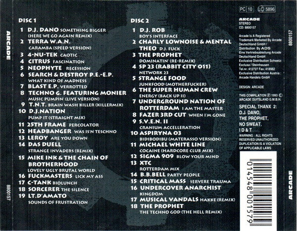 Various : Thunderdome II - Judgement Day (Back From Hell!) (2xCD, Comp, P/Mixed)