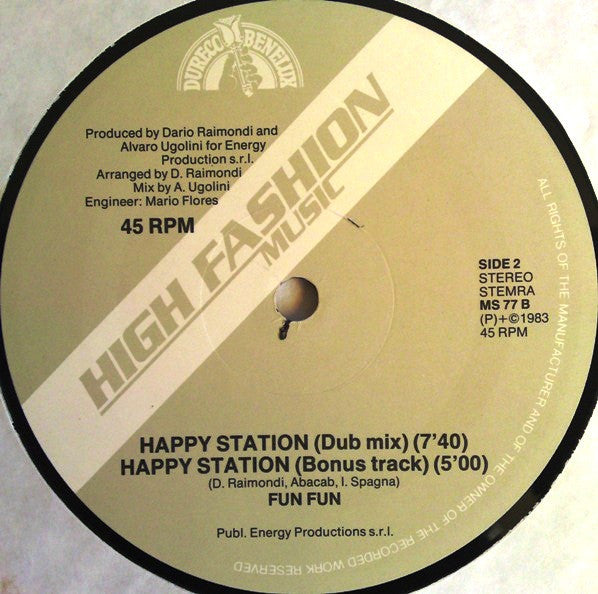 Fun Fun : Happy Station (Club Mix & Dub Mix) (12")