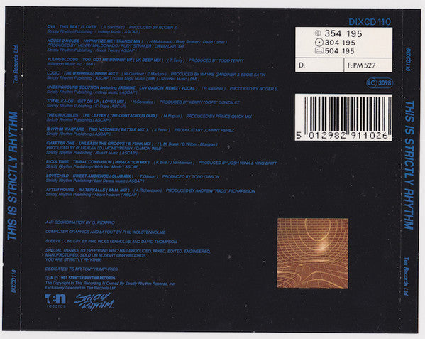 Various : This Is Strictly Rhythm (CD, Comp)