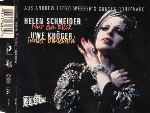 Helen Schneider, Uwe Kröger : Nur Ein Blick | Sunset Boulevard (CD, Single)