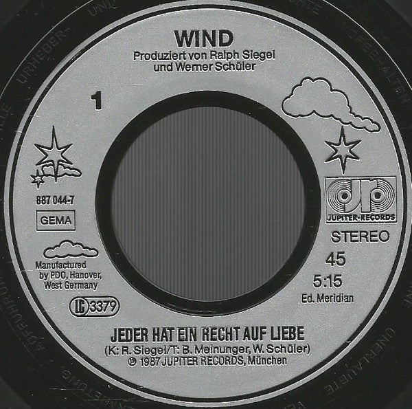 Wind (4) : Jeder Hat Ein Recht Auf Liebe (7", Single)