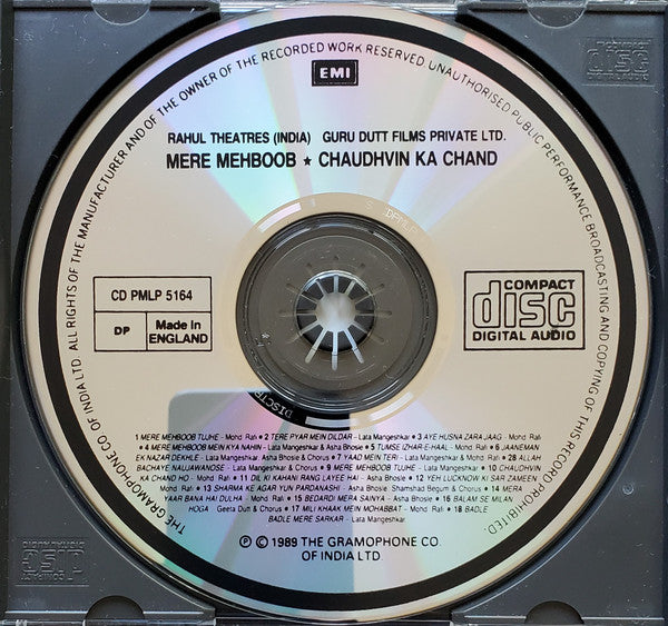 Ravi / Naushad, Shakeel Badayuni : Chaudhvin Ka Chand / Mere Mehboob (CD, Comp)