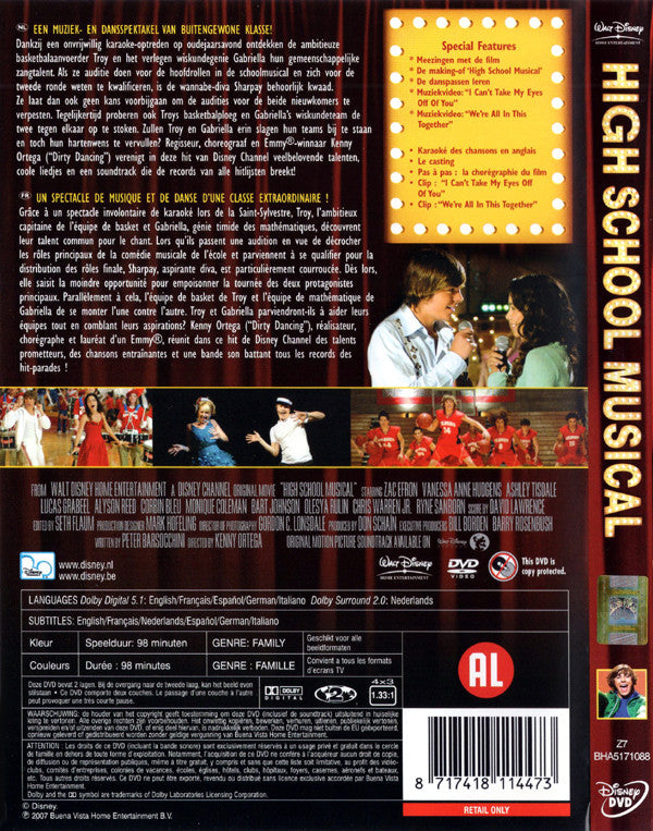 No Artist : High School Musical (DVD, PAL, Enc)