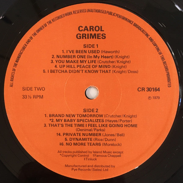 Carol Grimes : Carol Grimes (LP, Album, RE)