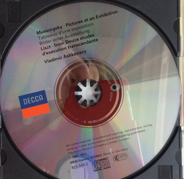 Modest Mussorgsky, Franz Liszt | Vladimir Ashkenazy : Pictures At An Exhibition = Bilder Einer Ausstellung / Études D'Exécution Trancedente (CD, Comp)