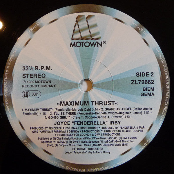 Joyce "Fenderella" Irby : Maximum Thrust (LP, Album)