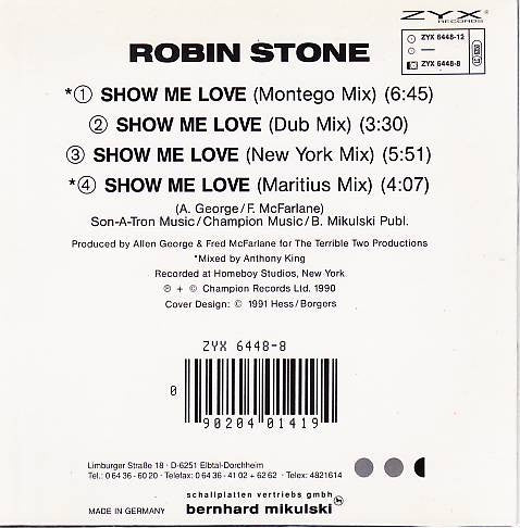 Robin Stone (2) : Show Me Love (CD, Maxi)