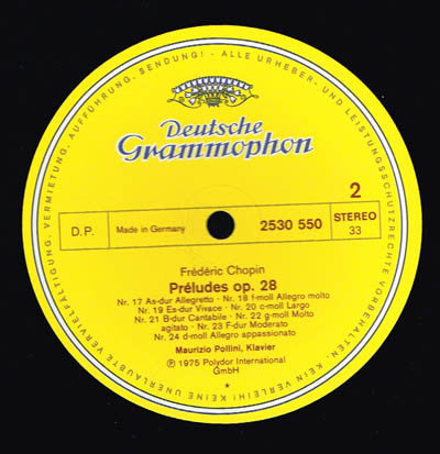 Frédéric Chopin, Maurizio Pollini : 24 Préludes Op. 28 (LP, RE)