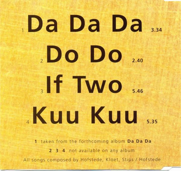 The Nits : Da Da Da (CD, Maxi)