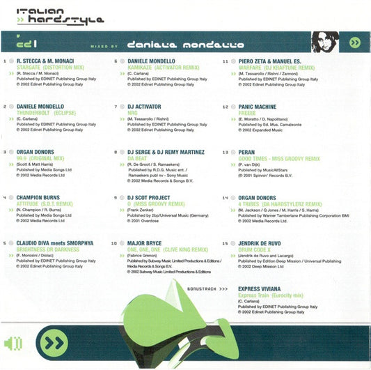 Daniele Mondello & Miss Groovy : Italian Hardstyle (2xCD, Comp, Mixed)